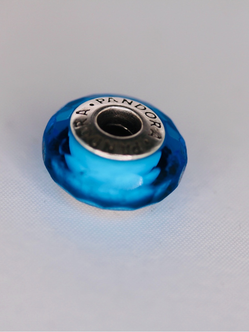 Pandora Bright Blue Faceted Murano Glass Bead
